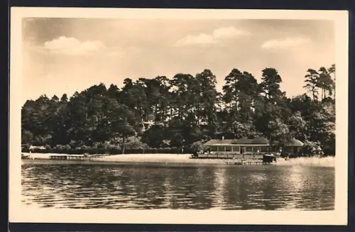 AK Waren /Müritz, Seebadrestaurant in den Ecktannen