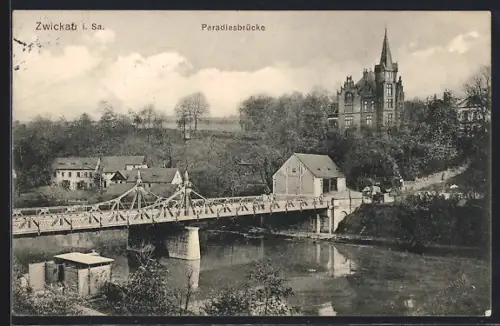 AK Zwickau i. Sa., Paradiesbrücke