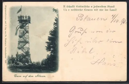 AK Blauen, Turm auf dem Blauen