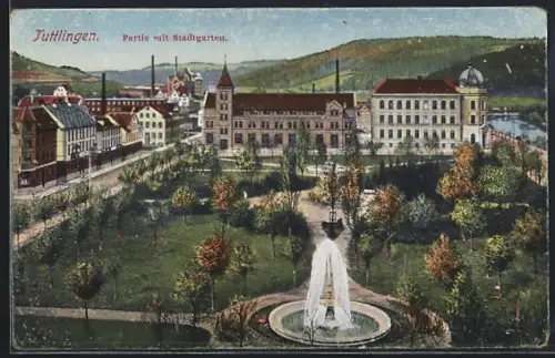 AK Tuttlingen, Partie mit Stadtgarten