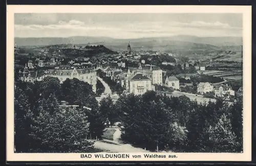 AK Bad Wildungen, Ansicht vom Waldhaus aus