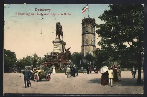 AK Duisburg, Kaiserberg, Kaiser Wilhelm I. Denkmal, Aussichtsturm
