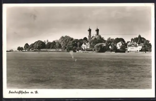 AK Friedrichshafen a. B., Kirche und Uferpromenade