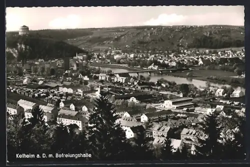 AK Kelheim a. D., Befreiungshalle, Stadtansicht