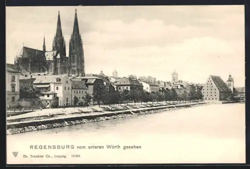 AK Regensburg, Vom unteren Wörth gesehen