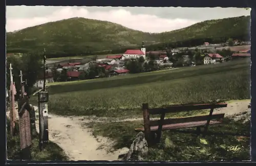 AK Arnbruck /Bayer. Wald, Ortsansicht mit Riedelstein und Eck
