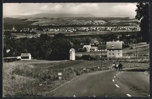 AK Weiden /Opf., Blick auf Hammerweg-Siedlung, Landschaft, Strassenansicht