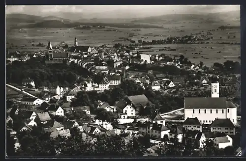 AK Cham /Bayer. Wald, Stadtansicht, Kirchen, Panorama