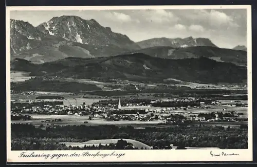 AK Freilassing, Panorama gegen das Staufengebirge