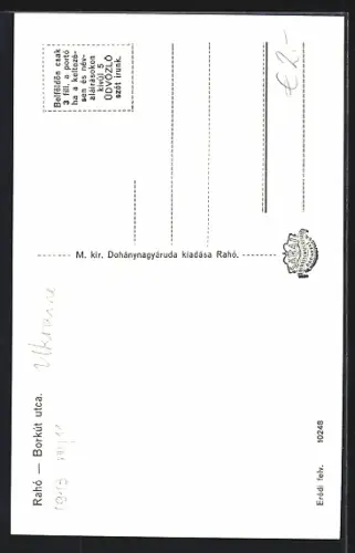 AK Rahó, Borkút utca