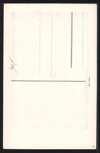 AK Bátyu, Strassenpartie mit Dorfkirche und Teich