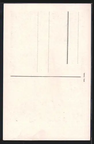 AK Bátyu, Strassenpartie mit Dorfkirche und Teich