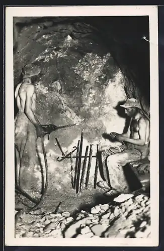 AK Ukraine, Bergarbeiter mit Bohrer