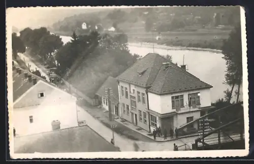 AK Nagybocskó, Teilansicht aus der Vogelschau