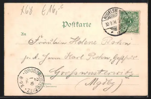 Lithographie Rudelsburg, Gesamtansicht mit Saaleck, Burghof, Denkmäler