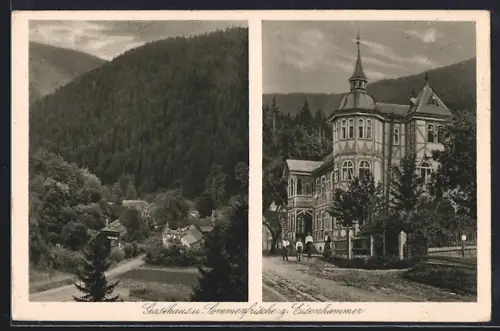 AK Bockschmiede, Teilansicht und Gasthaus z. Eisenhammer