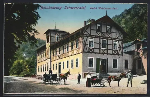 AK Blankenburg-Schwarzatal, Hotel Weidmannsheil