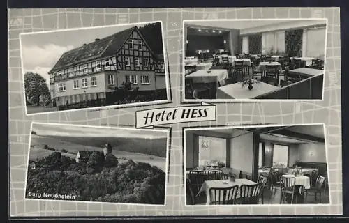 AK Aua, Burg Neuenstein und Hotel Hess