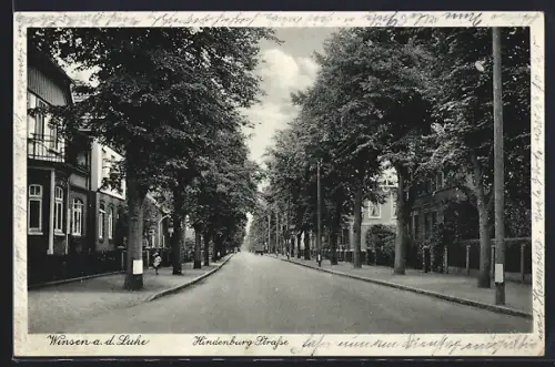 AK Winsen / Luhe, Sicht in die Hindenburg Strasse