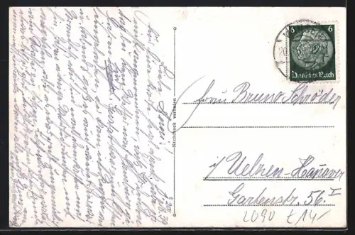 AK Winsen / Luhe, Sicht in die Hindenburg Strasse