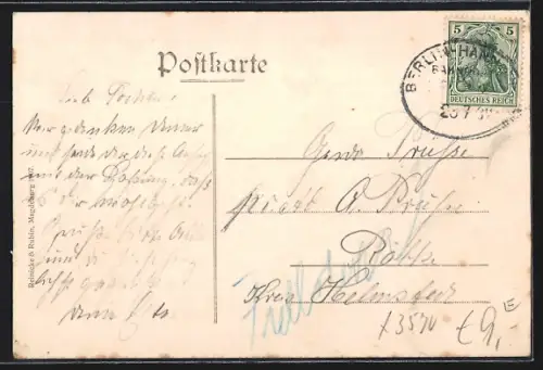 AK Gardelegen, Marktplatz mit Denkmal