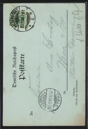 AK Halberstadt, Ortspartie mit der Kirche