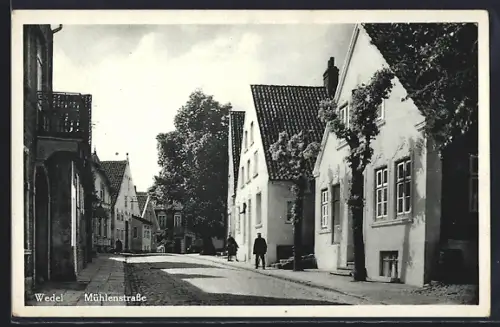 AK Wedel, Partie in der Mühlenstrasse