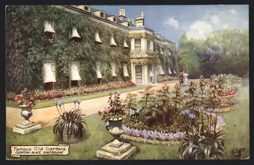Künstler-AK Eastbourne, Famous Old Gardens, Compton Place