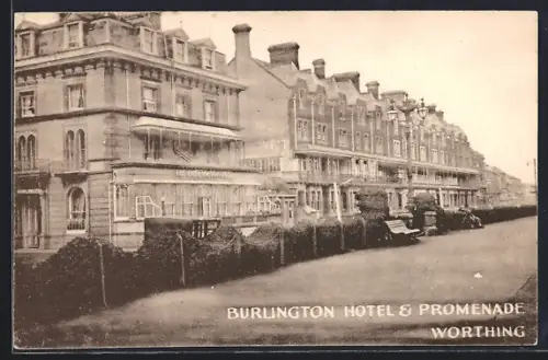 AK Worthing, Burlington Hotel and Promenade