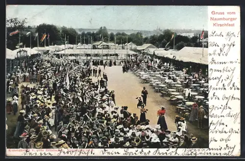 AK Naumburg / Saale, Buntes Treiben auf dem Kirschfest