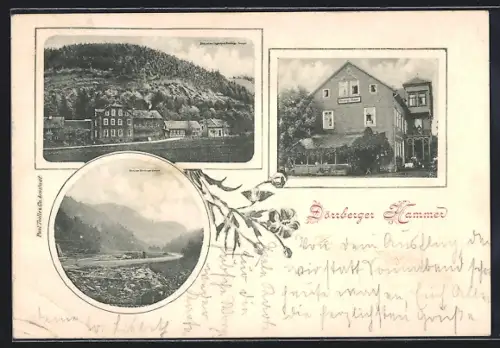 AK Gräfenroda, Gasthaus Dörrberger Hammer, Logierhaus am Hügel