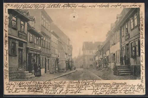 AK Bleicherode, Hauptstrasse in der Oberstadt