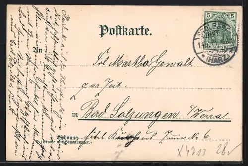 Lithographie Stolberg a. H., Rathhaus u. Rathskeller, Hunrod, Aussichtsturm