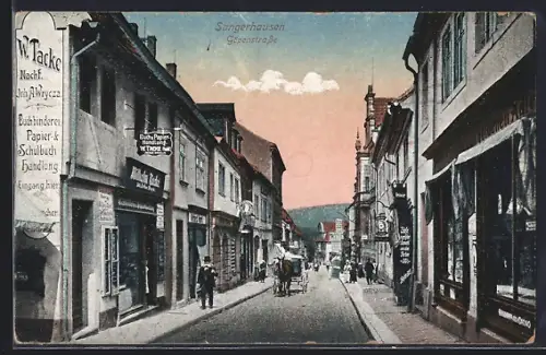 AK Sangerhausen, Buch- & Papierhandlung in der Göpenstrasse
