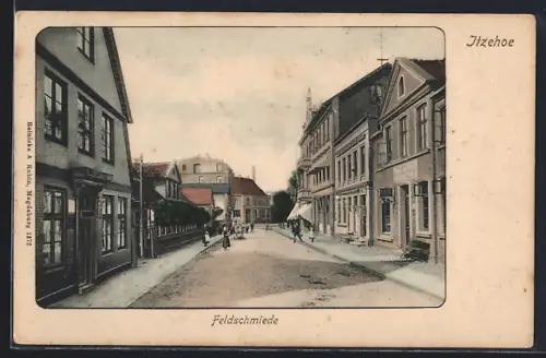 AK Itzehoe, Blick in die Strasse Feldschmiede