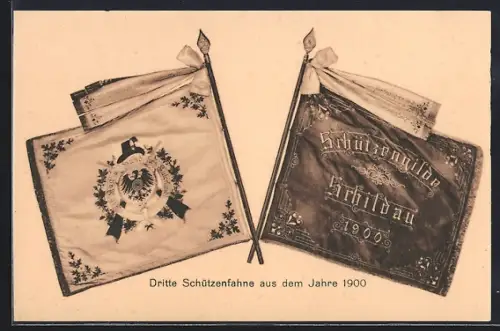 AK Schildau, Dritte Schützenfahne von 1900