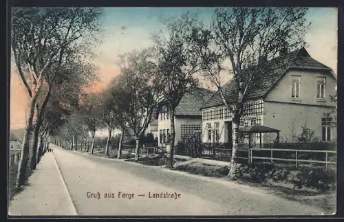 AK Farge, Partie auf der Landstrasse