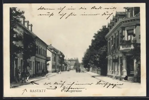 AK Rastatt, Partie in der Kriegstrasse