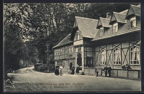 AK Stolberg / Harz, Gasthaus zum Zoll im Tyratal