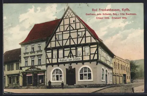 AK Bad Frankenhausen /Kyffh., Gasthaus zum Schwan, Bes. Otto Baumann