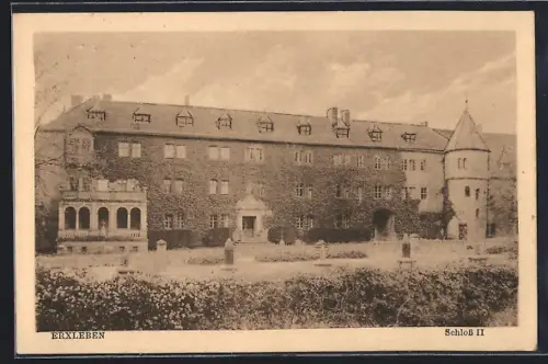AK Erxleben / Neuhaldensleben, Schloss II. mit Gartenanlage
