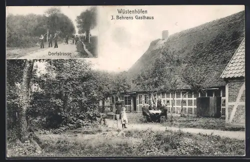 AK Wüstenhöfen / Tostedt, Gasthaus von J. Behrens, Dorfstrasse