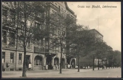 AK Berlin-Moabit, Ortspartie in der Lehrterstrasse mit Bäckerei