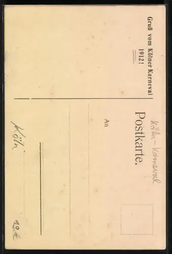 Künstler-AK Köln, C. C. G. Prinzen-Garde, Silhouette der Stadt, Opgepass! Opgepass!