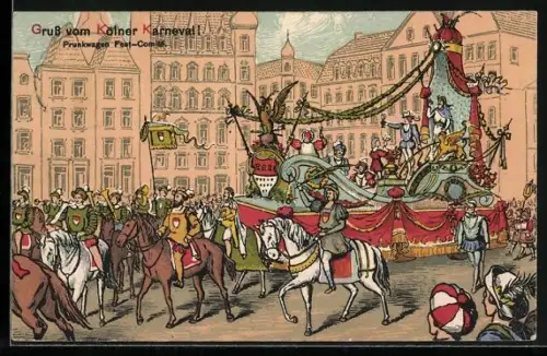 AK Köln a. Rh., Prunkwagen auf dem Kölner Karneval