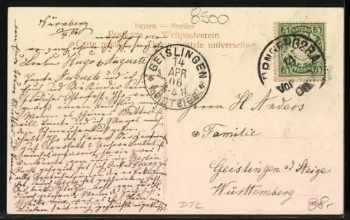 AK Nürnberg, Neubauten gegenüber der Landesausstellung 1906, Wodanstrasse Ecke Wilhelm Spaethstrasse