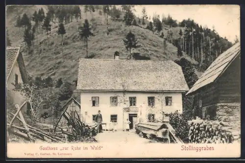 AK Stollinggraben, Gasthaus zur Ruhe im Wald