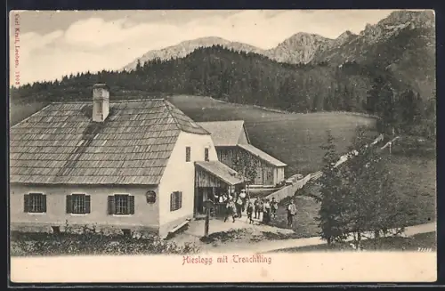 AK Trofaiach, Gasthaus Hieslegg mit Trenchtling