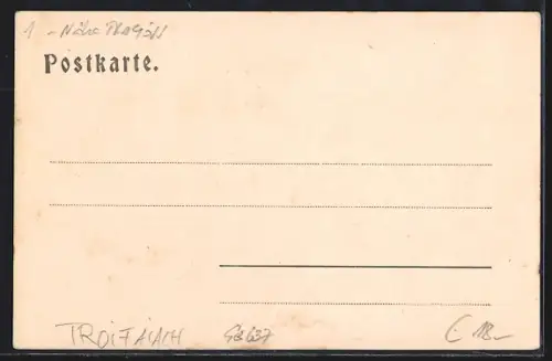 AK Trofaiach, Gasthaus Hieslegg mit Trenchtling