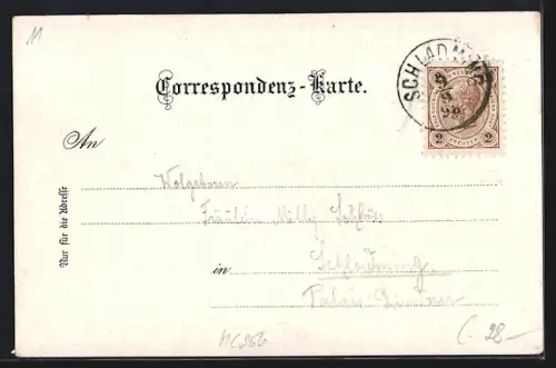 Lithographie Ramsau / Dachstein, St. Rupert, Ev. Kirche, K. k. Postamt am Kulm